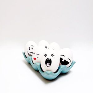 NEW CONCRETE STONE Industrial Minimalist 6 Cavity EGGCRATE Refrigerator Holder